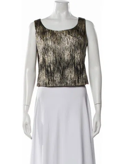 Pre-owned Sandro Patterned Crew Neck Top In Multi
