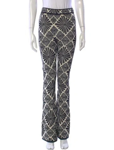 Pre-owned Sandro Patterned Flared Pants W/ Tags In Multi