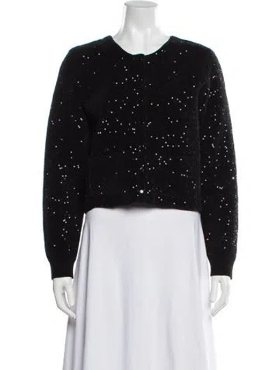 Pre-owned Sandro Patterned Jacket In Black