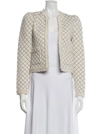 Pre-owned Sandro Patterned Jacket In Neutral