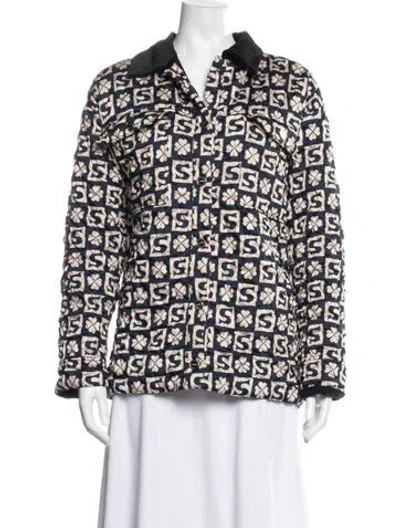 Pre-owned Sandro Patterned Jacket In Neutrals