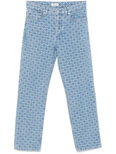Sandro Patterned-jacquard Jeans In 蓝色