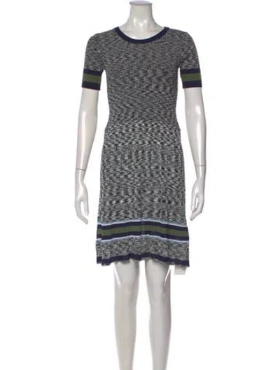 Pre-owned Sandro Patterned Knee-length Dress In Gray