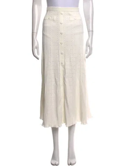 Pre-owned Sandro Patterned Long Skirt W/ Tags In Neutrals