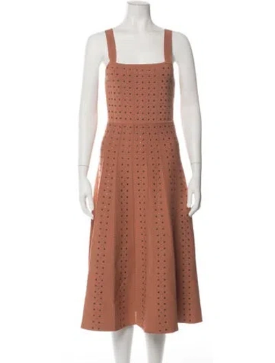 Pre-owned Sandro Patterned Midi Length Dress In Neutrals