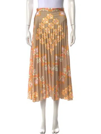 Pre-owned Sandro Patterned Midi Length Skirt In Neutrals