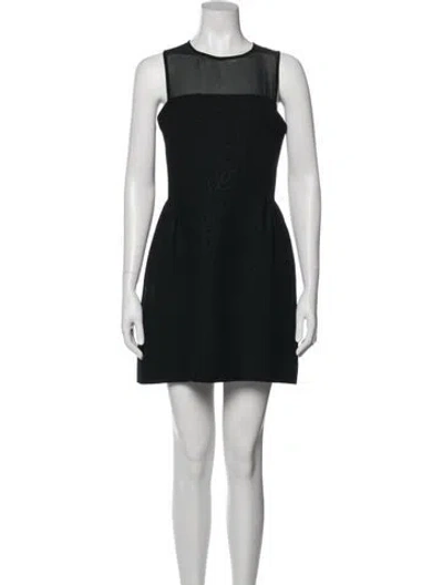 Pre-owned Sandro Patterned Mini Dress In Blue