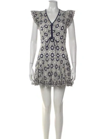 Pre-owned Sandro Patterned Mini Dress In Multi