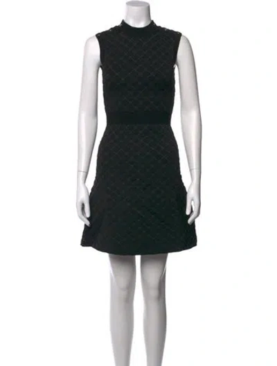 Pre-owned Sandro Patterned Mini Dress W/ Tags In Black