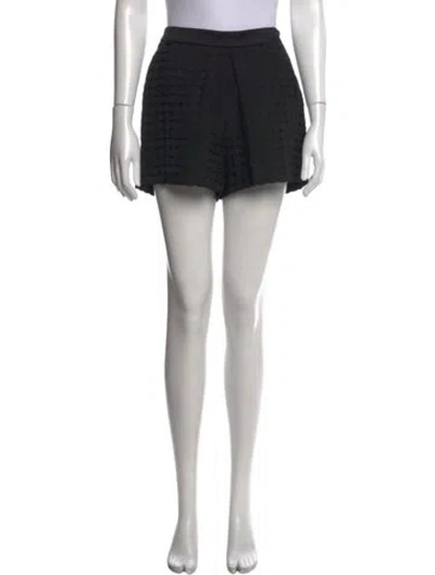 Pre-owned Sandro Patterned Mini Shorts In Black