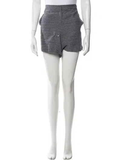 Pre-owned Sandro Patterned Mini Shorts In Blue