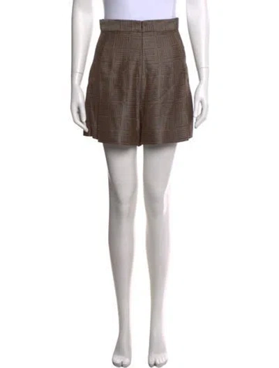 Pre-owned Sandro Patterned Mini Shorts In Brown