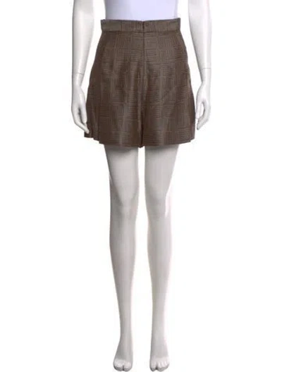 Pre-owned Sandro Patterned Mini Shorts In Brown