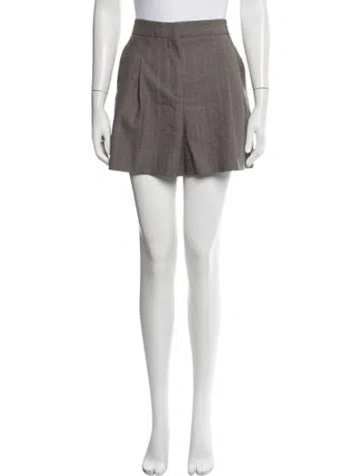 Pre-owned Sandro Patterned Mini Shorts In Brown
