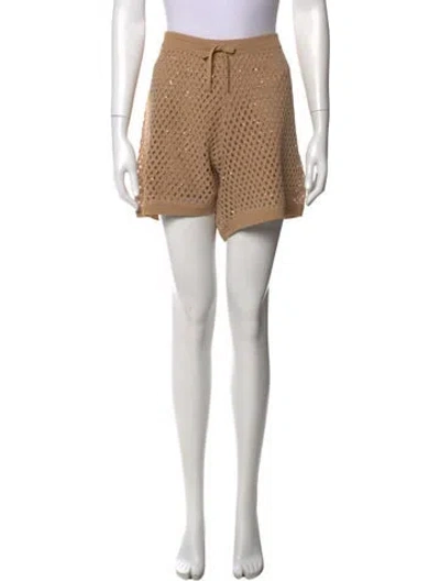 Pre-owned Sandro Patterned Mini Shorts In Neutrals