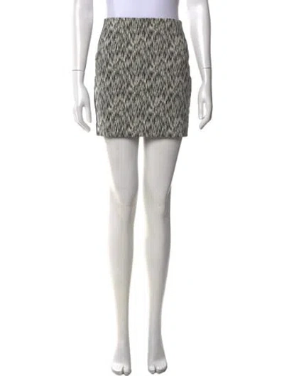 Pre-owned Sandro Patterned Mini Skirt In Black