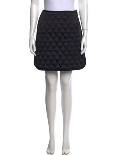 Pre-owned Sandro Patterned Mini Skirt In Black