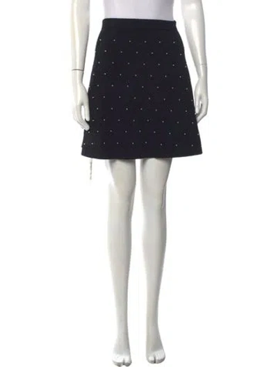 Pre-owned Sandro Patterned Mini Skirt In Black