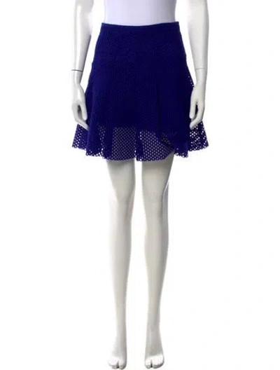 Pre-owned Sandro Patterned Mini Skirt In Blue