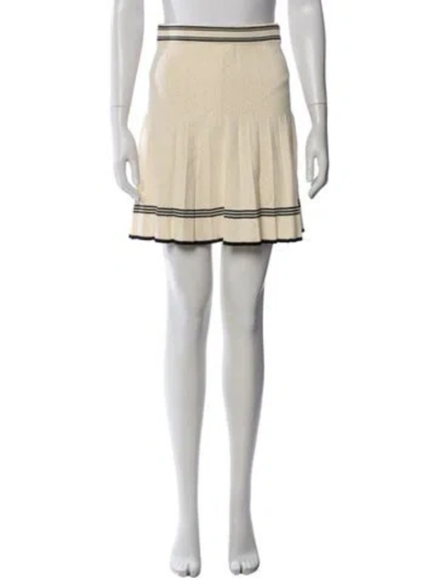 Pre-owned Sandro Patterned Mini Skirt In Neutrals