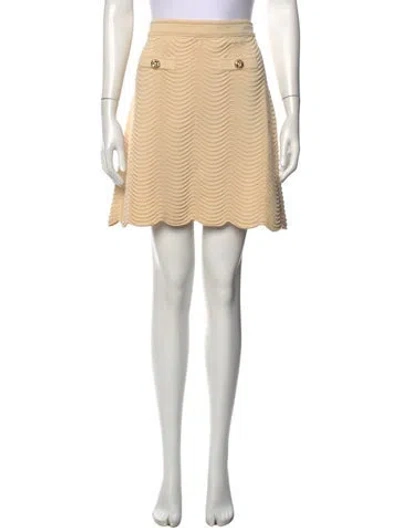 Pre-owned Sandro Patterned Mini Skirt In Neutrals