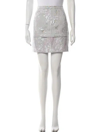 Pre-owned Sandro Patterned Mini Skirt In Pink