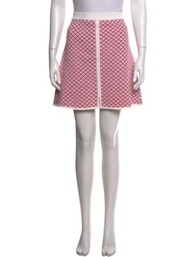 Pre-owned Sandro Patterned Mini Skirt In Red