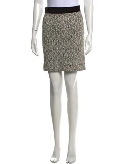 Pre-owned Sandro Patterned Mini Skirt W/ Tags In Neutral