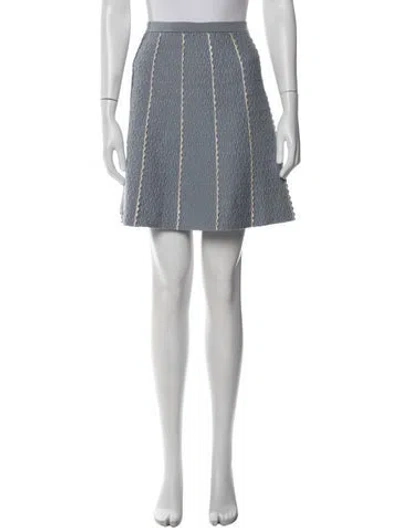 Pre-owned Sandro Patterned Mini Skirt In White
