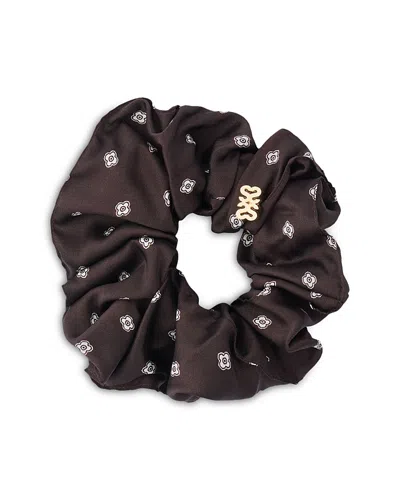 Sandro Patterned Scrunchie In Black