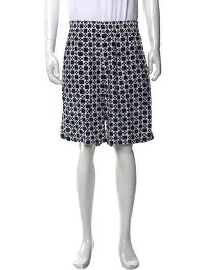 Pre-owned Sandro Patterned Shorts In Blue