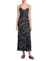 Sandro Ring Hardware Detailing Midi Dress In Black