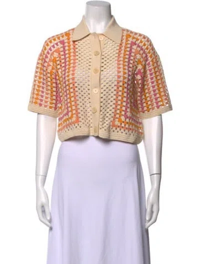 Pre-owned Sandro Patterned Sweater In Neutrals