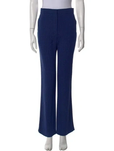 Pre-owned Sandro Patterned Wide Leg Pants In Multi
