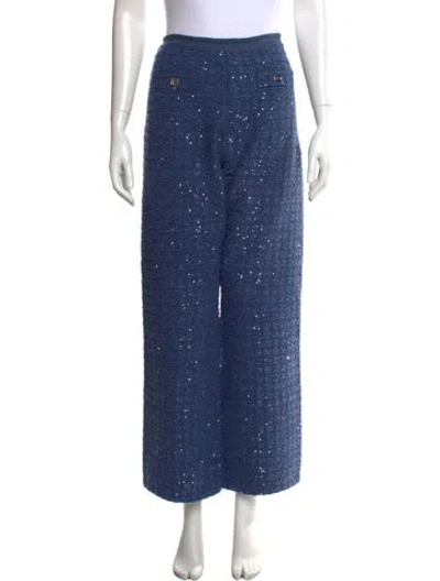 Pre-owned Sandro Patterned Wide Leg Pants W/ Tags