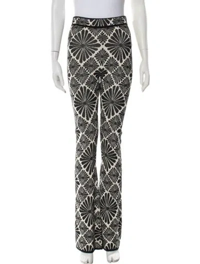 Pre-owned Sandro Patterned Wide Leg Pants W/ Tags In Neutral