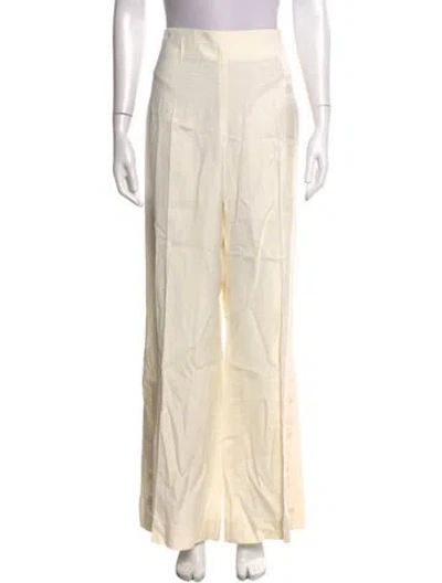 Pre-owned Sandro Patterned Wide Leg Pants W/ Tags In Neutrals