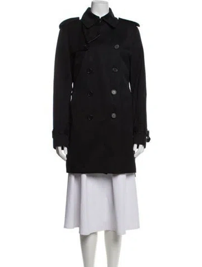 Pre-owned Sandro Peacoat In Black