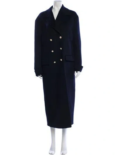 Pre-owned Sandro Peacoat In Blue