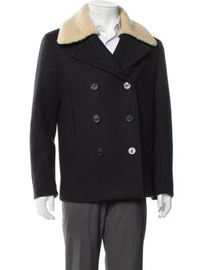 Pre-owned Sandro Peacoat In Blue