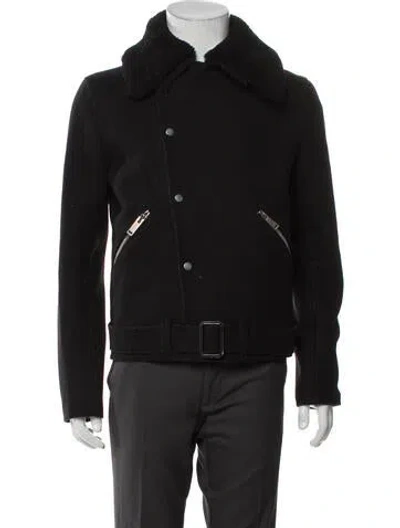 Pre-owned Sandro Peacoat In Gray