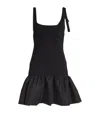 Sandro Peplum-hem Jersey Minidress In Black