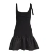 Sandro Peplum-hem Jersey Minidress In Black