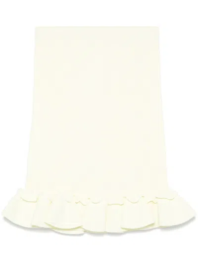 Sandro Peplum-hem Midi Skirt In Yellow