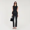 Sandro Peplum Jacket In Black