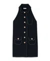 Sandro Peter Pan Collar Short Dress In Black