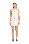 Sandro Melodie Peter Pan Collar Dress In Ecru