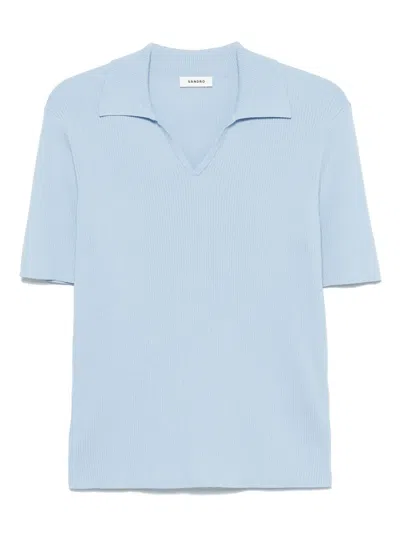 Sandro Phoebe T-shirt In Blue