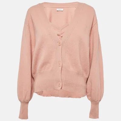 Pre-owned Sandro Pink Knit Cardigan And Top Set M