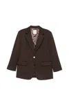 Sandro Pinstripe-pattern Blazer In Brown